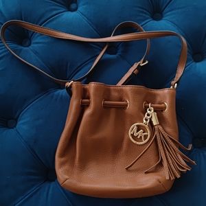 Michael Kors Ring Tote Crossbody Brown Leather Bag